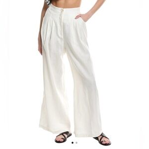 Farm Rio High-Waist Linen Pant
